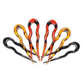 Healeved 6pcs Leopard Print U-shaped Hair Forks Hairpins for Women, Resin Double-prong Hair Clips Set for Wedding Updos and Daily Styling