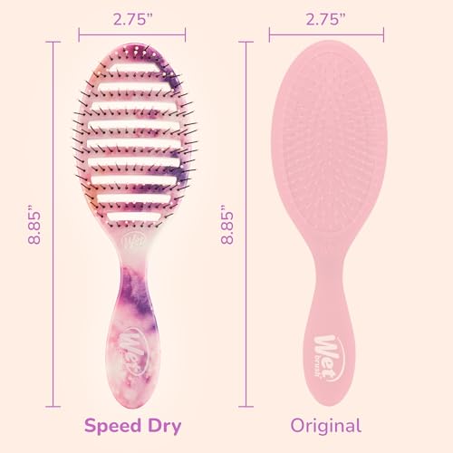 Wet Brush Speed Dry Hair Brush - Watermark (Color Wash) - Vented Design and Ultra Soft HeatFlex Bristles Are Blow Dry Safe With Ergonomic Handle Manages Tangle and Uncontrollable Hair - Pain-Free - color: Color Wash Watermark, size: 1 Count (Pack of 1)