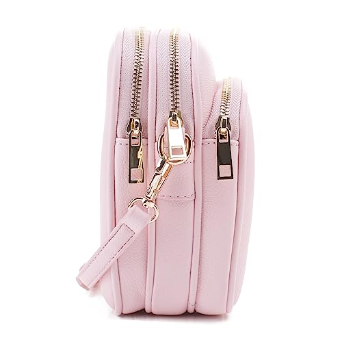 Mali+Lili, Josie Triple Zip Crossbody Bag - color: Blush