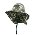 Tirrinia Wide Brim Sun Hat with Neck Flap for Men & Women, Breathable Hiking Fishing Safari Hat, Outdoor UV Protection Cap - color: Digital Camo Green