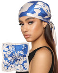 AWAYTR 35” Satin Head Scarf for Women Like Silk Scarf for Hair Scarf Satin Hair Bandana Women Headscarf Hair Wrap Scarf Neck - color: Light Blue