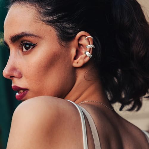 3Pcs Ear Cuffs Non Piercing for Women，14K Gold Plated Hypoallergenic Cuff Earrings Trendy clip Earrings for Women Cartilage Gold Jewelry Gift - color: SL-Ear Cuffs WO-A
