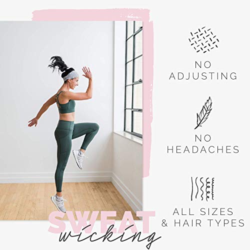 Maven Thread Wide Workout Headbands for Women – Non-Slip Sweatbands for Gym, Running & Yoga - color: Urban