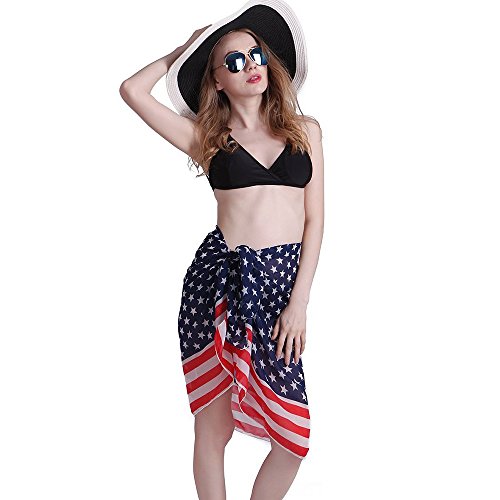 E-Clover Unique Fashion Women's Scarf Chiffon Sheer Scarves for Women Lightweight - color: 02-flag