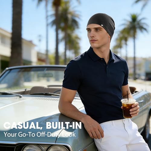 WTACTFUL 3 Pieces Cooling Skull Caps for Men & Women - Soft & Breathable Cycling Cap for Summer - color: # Black+gray+white