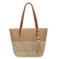 YAMEIZE Straw Woven Beach Shoulder Bags for Women Big Foldable Straw Tote bag Lightweight Raffia Bag with Zipper Summer - color: Multicoloured