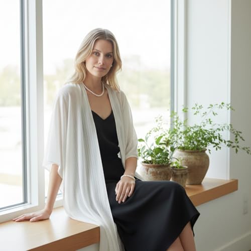 Kimonos for Women Casual Swimsuit Coverup Lightweight Boho Kimono Cardigans for Summer - color: Rz-ivory