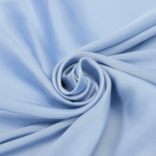 RIIQIICHY 35 Inch Head Scarf for Women Hair Scarf Like Silk Scarf Square Scarf Bandanas for Women - color: Light Blue