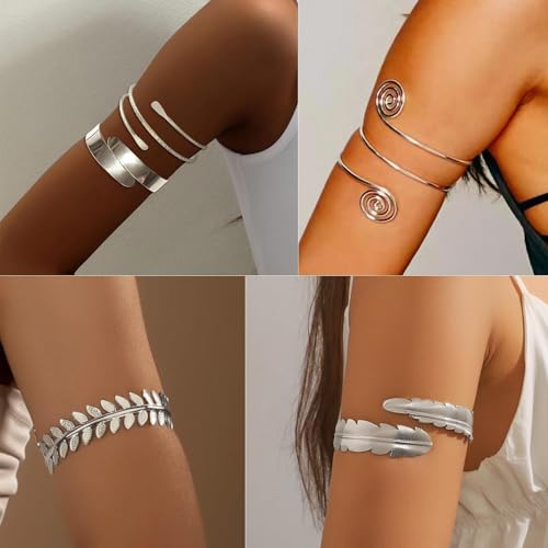 Frodete Arm Cuff Bracelet for Women Gold Upper Arm Jewelry Bangle Cuff Bracelets Starfish Shell Beach Jewelry Trendy Stuff Gifts - color: B2:arm cuff