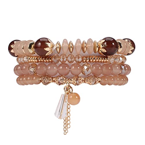 Bohemia Bracelets for Women Vintage Stackable Beads Bracelets Charm Stretch Beach Jewelry - color: Color 2