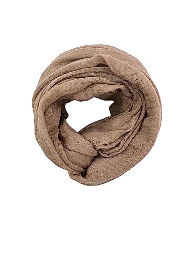 Humble Hilo Womens Woven Bohemian Style Gauze Scarf,Shawl, Head Wrap Fringed Edge Lightweight, Long Folds Small - color: Sand