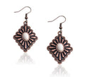 Rustic Couture's Western Earrings for Women Cowgirl Country Concho Dangling Western Statement Jewelry - color: G-White