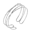 Dainty Arm Cuff Bracelet for Women Gold/Silver Adjustable Upper Arm Cuff Layered Bangle Bracelet Open Knot Bracelet Summer Beach Charm Fashion Jewelry - color: Silver Circle 2