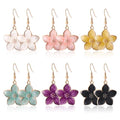 LETFLY 3/5/6 Pairs Flower & Heart Drop Dangle Earrings for Women, Colorful Hypoallergenic Hoop Earrings Set, Summer Boho Statement Fashion Jewelry Gifts - style: Style D