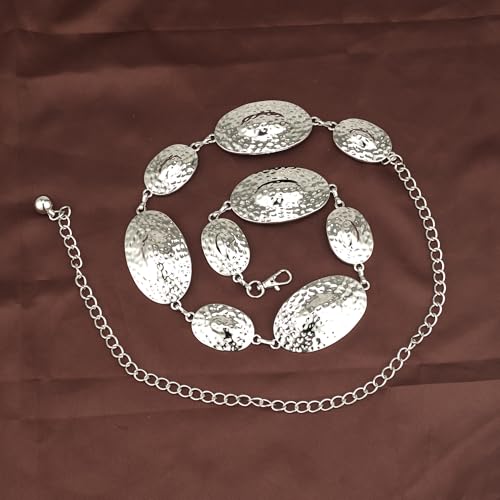Luvatar Fashion Metal Waist Chain Belt Blouse Dress Sweater Chain Belt… - color: Silver-e6