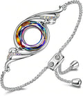 Kate Lynn Rise From the Ashes Phoenix Bracelet Made with Crystals from Austria, Adjustable Slider Bracelet for Women, Packaged with Jewelry Box, Birthday Gift for Women, Symbol of Luck and Renewal - color: Volcano