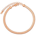 ChainsHouse Ankle Bracelets for Women, Stainless Steel Chain Anklets Waterproof, Women Summer Beach Jewelry Gift, Come with Box - color: 10. 5mm-Herringbone-Rose Gold