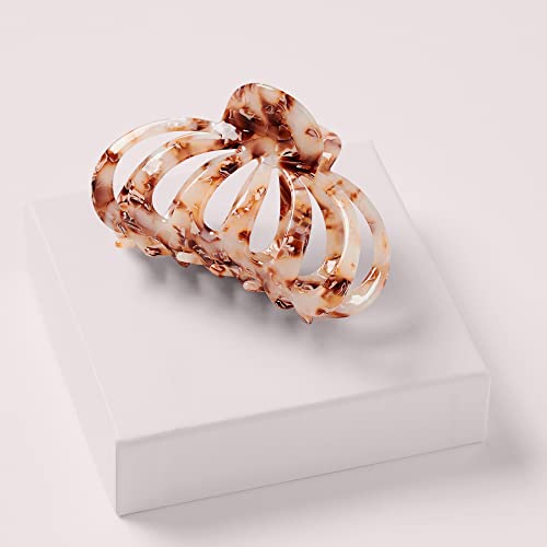 The Hair Edit Jellyfish Clip - Large Tortoise Shell Claw Clip - color: Rose Tortoise