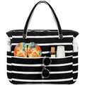 Trifabricy Beach Bags for Women Waterproof Sandproof Women Tote Bag, Large Beach Bag with Zipper for Gym Travel Vocation - color: Black