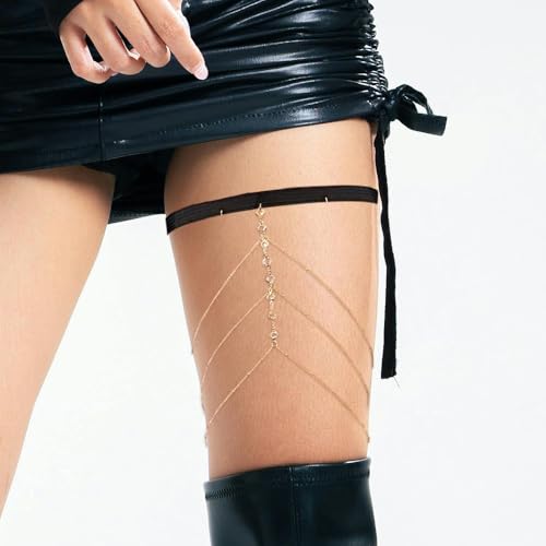 Multi-Layer Leg Ring Chain for Women Summer Thigh Chains Charm Fashion Body Accessories Decor for Women Ladies Leg Belts