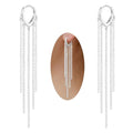 Long Dangle Earrings for Women 925 Sterling Silver/14K Gold Plated Tassel Chain Dangle Drop Earrings for Women Dainty Minimalist Dangling Drop Earrings for Prom Party Jewelry - style: Chain-4-Silver