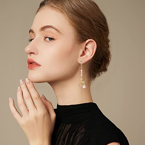 Lightweight Boho Chic Crystal Asymmetry Flower Drop Earrings White Long Dangle Petals Tassel Earrings for Women Wedding Jewelry - color: A
