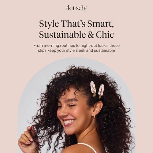 Kitsch Creaseless Hair Clips for Women - No Crease, No Bend Hair Clips for Styling, Bangs, Makeup Application, Face Wash - Recycled Acrylic - Cherry Print | Ideal Gifts for Women, 4pcs - color: Cherry Print