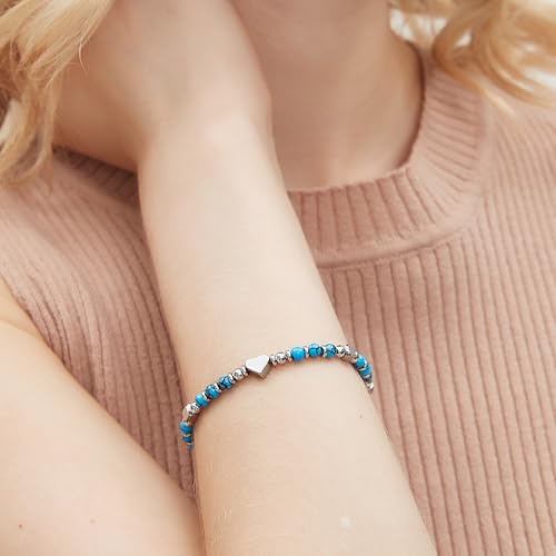 TONY & SANDY Tiny Beaded Bracelets for Women, Sometimes You Forget You're Awesome Gift, Unique Gifts for Women, Mom, Daughter, Wife, Coworker, Best Friend, Bestie, Granddaughter - style: Turquoise