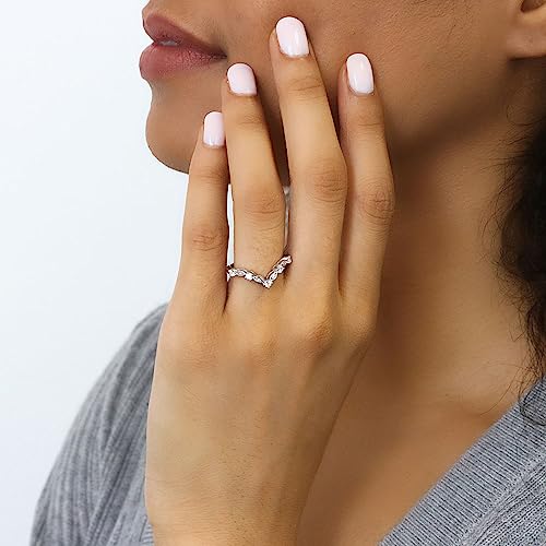BERRICLE Sterling Silver CZ Halo Wedding Engagement Rings for Women, Oval Cut Cubic Zirconia, 1-3 Piece Sets, Pink/Blue/Clear - style: 3 Piece Set, Clear