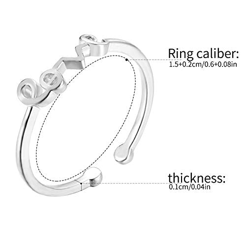 TAMHOO 20 Pcs Adjustable Rings Set for Women - Finger Rings Pack Stackable Rings for Teens- Cute Rings for Teen Girls -in Gold and Silver Tone - color: #2-silver tone