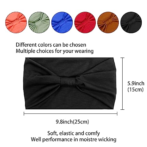 Tobeffect Headbands for Women African Boho Wide Hairband Headband Knotted Head Wraps Head Scarf Hairbands Turbans Hair Accessories - color: Headbands 9