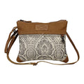 Myra Bag Floral Purses for Women - Genuine Leather and Canvas Floral Purse with Flower Print, Flower Handbags for Women - style: Floral Flow Crossbody Bag
