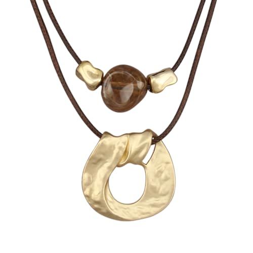 Chunky Necklace for Women Boho Pendant Necklace Statement Western Choker Necklaces for Women Vintage Bohemian Jewelry - style: Bohemian Boho Necklace
