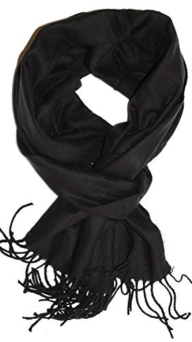 VERONZ Super Soft Classic Cashmere Feel Winter Scarf - color: Black