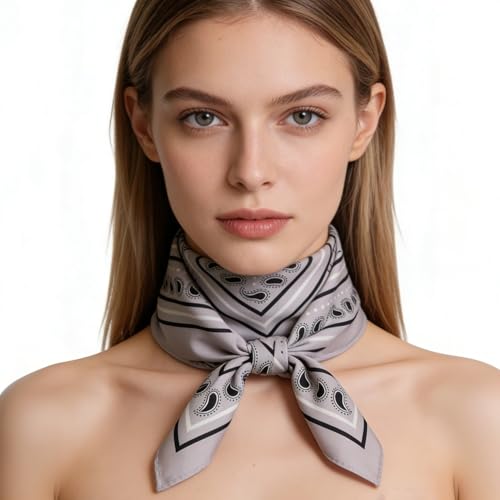 21 x 21 Inch Cotton Bandana for Women and Men,Soft Breathable Head Scarf, Multi-purpose Headband, Hair Scarf - color: Waistband Frame Gray-un20
