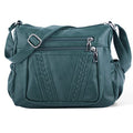 ELDA Crossbody Bags For Women Pocketbooks Soft PU Leather Purses and Handbags Multi Pocket Shoulder Bag - color: Dark Green