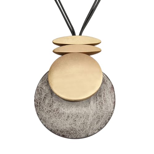 Boho Necklaces for Women Chunky Circle Necklace Layered Boho Circle Leather Choker Necklace Long Vintage Necklaces Bohemian Jewlery Gifts - style: Chunky Boho Necklace