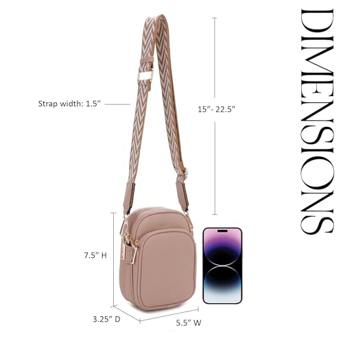 Mali+Lili, Josie Triple Zip Crossbody Bag - color: Nude