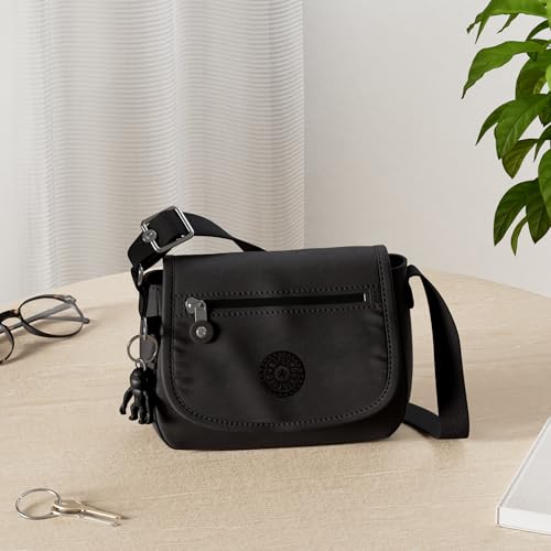 Kipling Sabian Printed Crossbody Mini Bag - color: Black Noir, size: 7.75''L x 5.75''H x 3.5''D