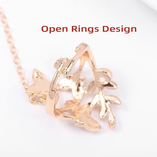 Yalice Charm Leaf Full Finger Ring Bracelets Dainty Knuckle Open Ring Harness Hand Chains Adjustable Statement Rings Jewelry for Women Gift - color: Gold-2