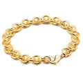 Dankadi 925 Sterling Silver Classic Round Cable Wire Link Bracelet Women Cuban Curb Oval Belcher Link Chain 5.9 to 9 in For Men 24k Gold Plated Cuff Jewelry Gift - color: 8.5MM Gold, size: 5.9 inch
