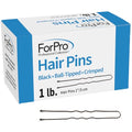ForPro Professional Collection Hair Pins (575-Count Approx), Black, 2" L, Ball-Tipped, Crimped, Non-Damaging, 1 Lb. - color: Black
