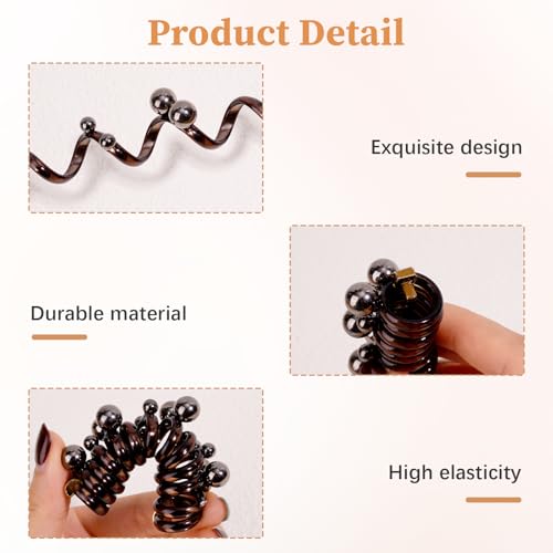 7 Pcs Spiral Hair Ties, Coil Hair Ties for Women No Damage Ponytail Holders, Elastic Phone Cord Bands for Girls Assorted Colors Accessories for Daily Use Sports Party Office Casual Wear Styling
