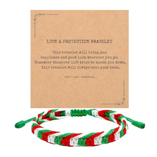 Iran Bracelet for Men Women Country Flag Color Wrist Wrap Bracelet Boho Green White and Red Patriotic String Thread Bracelets Iranian Protection and Lucky Jewelry Accessories - color: A2：iran bracelet