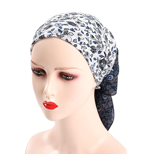 K-Elewon 27.5” Women Medium Square Scarf Head Scarf- 2PCS Neck Scarf Hair Scarf Head Sleeping Wraps Scarfs for Women H07 - color: Se08(2pcs)