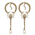 Scorpio Ankle Bracelets Anklets Costume Jewelry for Women - Sparkling Gold Scorpion Charm Rhinestone Sexy Feet Jewelry for Beach Wedding Summer Prom