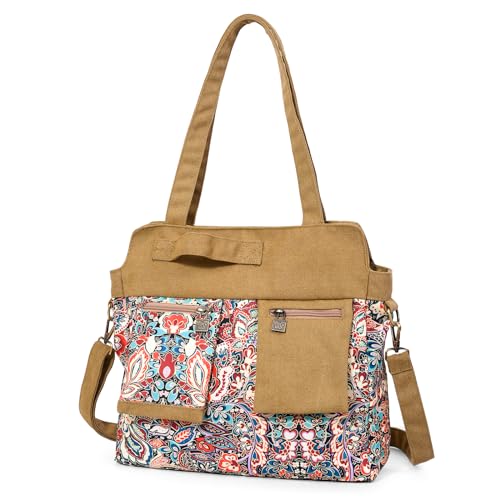 Black Butterfly Boho Canvas Tote Bag for Women, Large Printed 2-in-1 Shoulder & Crossbody Casual Purse for Daily Commute - color: Red