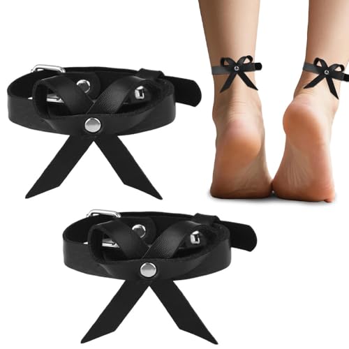 Valentines Day Gifts for Women Ankle Bracelet Black Leather Bow Anklet Sexy Foot Wear Accessories Punk Gothic Leg Chain Footcuff Date Night Adult Play Anklet Ankle Decorations for Women Ladies