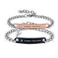 MEALGUET Personalized Couple Bracelet Customized Couple Bracelets Set Mutual Attraction Custom Name Relationship Bracelet Personalized Gift for Men Women - style: Personalized-link style 2