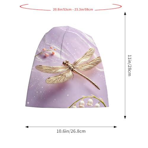 Tenna Teki Women Slouchy Beanie Chemo Hat Cancer Caps for Patient | Autumn Spring Lightweight Comfortable Breathable Beanie for Men - color: Lavender